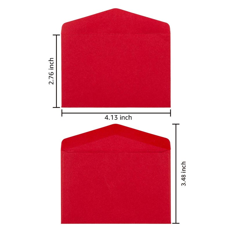 Homtable 120 Pack Mini Envelopes Christmas Red and Green Envelopes Self-Adhesive Kraft Paper Tiny Pockets for Holiday Small Gift Cards Invitations Business Notes(4.13"Ã—2.76") (Green and Red) - Image 2